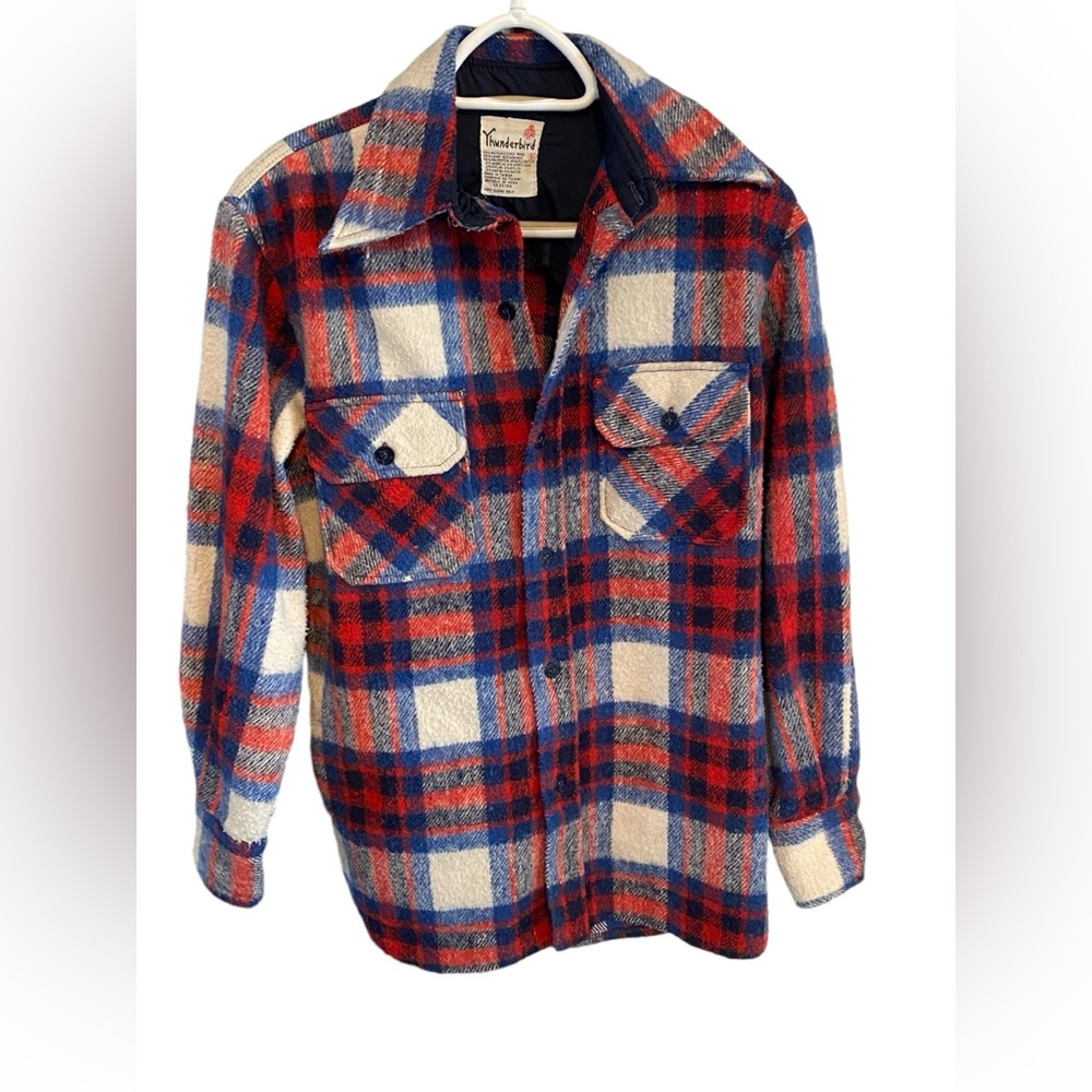 Vintage 70s Wool Blend Plaid Jacket S